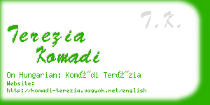 terezia komadi business card